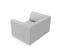 Fauteuil "ruby", 1 Place, Gris Clair, Tissu Structurel