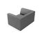 Fauteuil "ruby", 1 Place, Gris, Tissu Structurel