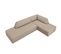 Canapé D'angle Droit "ruby", 4 Places, Beige Foncé, Tissu Structurel