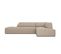 Canapé D'angle Droit "ruby", 4 Places, Beige Foncé, Tissu Structurel