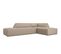 Canapé D'angle Droit "ruby", 4 Places, Beige Foncé, Tissu Structurel