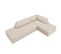 Canapé D'angle Droit "ruby", 4 Places, Beige, Tissu Structurel