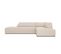 Canapé D'angle Droit "ruby", 4 Places, Beige, Tissu Structurel