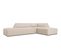 Canapé D'angle Droit "ruby", 4 Places, Beige, Tissu Structurel