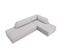 Canapé D'angle Droit "ruby", 4 Places, Gris Clair, Tissu Structurel