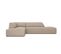 Canapé D'angle Gauche "ruby", 4 Places, Beige Foncé, Tissu Structurel