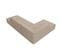 Canapé D'angle Gauche "ruby", 4 Places, Beige Foncé, Tissu Structurel