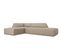 Canapé D'angle Gauche "ruby", 4 Places, Beige Foncé, Tissu Structurel