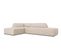 Canapé D'angle Gauche "ruby", 4 Places, Beige, Tissu Structurel