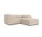 Canapé D'angle Droit "ruby", 3 Places, Beige, Tissu Structurel