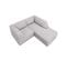 Canapé D'angle Droit "ruby", 3 Places, Gris Clair, Tissu Structurel