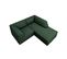 Canapé D'angle Droit "ruby", 3 Places, Vert, Tissu Structurel