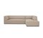 Canapé D'angle Droit "ruby", 4 Places, Beige Foncé, Tissu Structurel