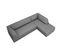 Canapé D'angle Droit "ruby", 4 Places, Gris, Tissu Structurel