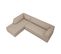 Canapé D'angle Gauche "ruby", 4 Places, Beige Foncé, Tissu Structurel