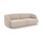 Canapé "miley", 2 Places, Beige, Tissu Chenille