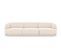 Canapé "miley", 3 Places, Beige Clair, Tissu Chenille