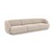 Canapé "miley", 3 Places, Beige, Tissu Chenille