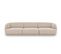 Canapé "miley", 3 Places, Beige, Tissu Chenille