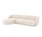 Canapé D'angle Gauche "miley", 4 Places, Beige Clair, Tissu Chenille