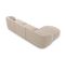 Canapé D'angle Gauche "miley", 4 Places, Beige, Tissu Chenille