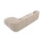 Canapé D'angle Droit "miley", 4 Places, Beige, Tissu Chenille