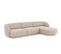 Canapé D'angle Droit "miley", 4 Places, Beige, Tissu Chenille