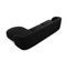 Canapé D'angle Droit "miley", 4 Places, Noir, Tissu Chenille