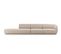 Canapé Gauche "miley", 4 Places, Beige, Tissu Chenille