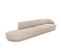 Canapé Gauche "miley", 4 Places, Beige, Tissu Chenille