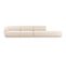 Canapé Droit "miley", 4 Places, Beige Clair, Tissu Chenille