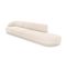 Canapé Droit "miley", 4 Places, Beige Clair, Tissu Chenille