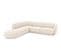 Canapé D'angle Gauche "miley", 6 Places, Beige Clair, Tissu Chenille