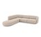 Canapé D'angle Gauche "miley", 6 Places, Beige, Tissu Chenille