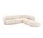 Canapé D'angle Droit "miley", 6 Places, Beige Clair, Tissu Chenille