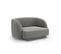 Fauteuil "miley", 1 Place, Gris Clair, Velours