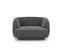 Fauteuil "miley", 1 Place, Gris, Velours