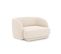 Fauteuil "miley", 1 Place, Beige Clair, Tissu Chenille