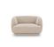 Fauteuil "miley", 1 Place, Beige, Tissu Chenille