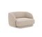 Fauteuil "miley", 1 Place, Beige, Tissu Chenille