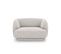 Fauteuil "miley", 1 Place, Gris Clair, Tissu Chenille