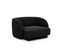 Fauteuil "miley", 1 Place, Noir, Tissu Chenille