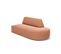 Canapé Modulable Droit "ruby", 2 Places, Rose, Velours