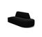 Canapé Modulable Droit "ruby", 2 Places, Noir, Velours