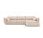 Canapé D'angle Droit "kaelle", 4 Places, Beige, Tissu Chenille