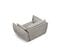 Fauteuil "kaelle", 1 Place, Gris Clair, Tissu Chenille