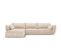 Canapé D'angle Gauche "kaelle", 4 Places, Beige, Tissu Chenille