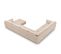 Canapé D'angle Panoramique Gauche "kaelle", 8 Places, Beige, Tissu Chenille