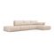 Canapé D'angle Droit "kaelle", 5 Places, Beige, Tissu Chenille