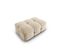 Pouf "kendal", 1 Place, Beige Clair, Velours